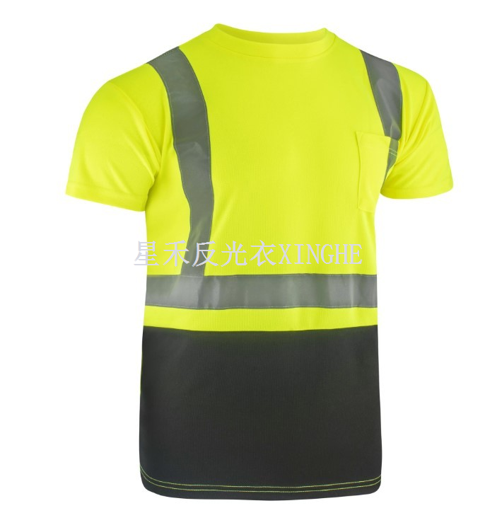 Високопомітний світловідбиваючий захисний короткий рукав
