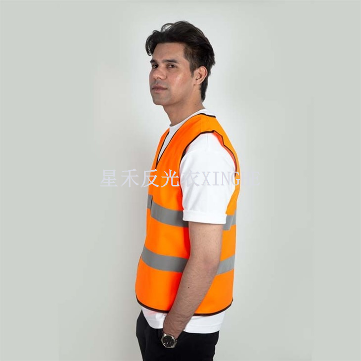 Високопомітний світловідбиваючий жилет із жовтого поліестеру класу 2.